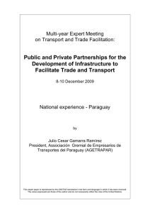 Public and Private Partnerships for the Development of