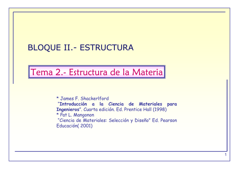 Tema 2 Estructura De La Materia 5643