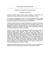 CV GUILHERME D`OLIVEIRA MARTINS, Presidente del Tribunal de