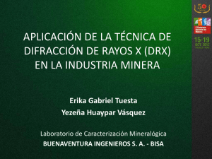 aplicación de la técnica de difracción de rayos x (drx)