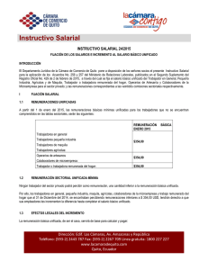 Instructivo Salarial 2015 - Cámara de Comercio de Quito