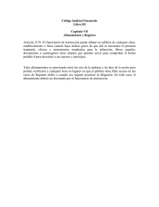 Código Judicial Panameño Libro III Capitulo VII Allanamiento y
