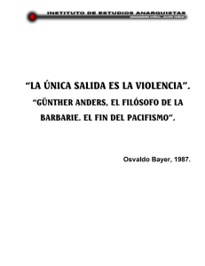 "La única salida es la violencia". - (1987).