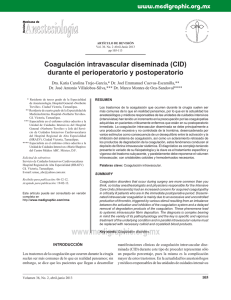 Coagulación intravascular diseminada (CID)