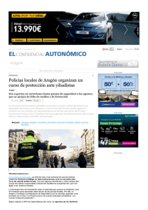 Policías locales de Aragón organizan un curso de