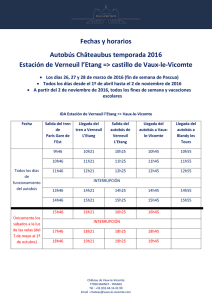Fechas y horarios Autobús Châteaubus temporada 2016 Estación