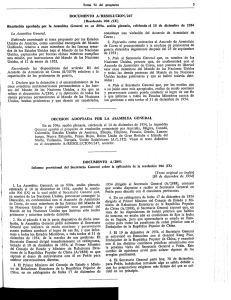 Resolución aprobada por la Asamblea General en su 509a. sesión