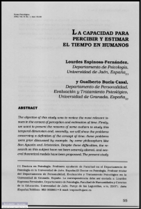 la capacidad para percibir y estimar el tiempo en humanos