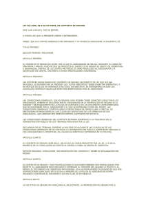 ley 50/1980, de 8 de octubre, de contrato de seguro. don