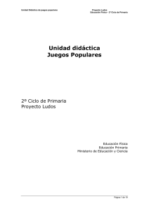 Unidad didáctica Juegos Populares