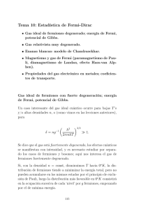 Tema 10: Estadística de Fermi-Dirac