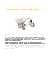 Tema 4: Sensores, captadores y transductores