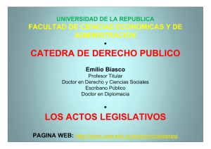 catedra de derecho publico los actos legislativos - FCEA