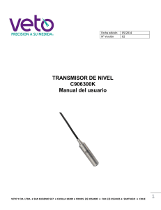 TRANSMISOR DE NIVEL C906300K Manual del