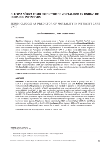 GLUCOSA SÉRICA COMO PREDICTOR DE MORTALIDAD EN