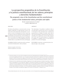 La perspectiva pragmática de la Constitución y la justicia