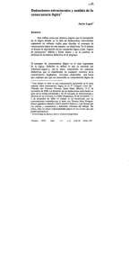 Deducciones estructurales y análisis de la consecuencia lógical