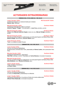 actividades extraordinarias - Universidad Complutense de Madrid