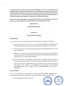 La Junta Directiva de Bolsa de Valores de El Salvador, S.A. de C.V.