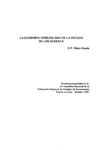 LA ECONOMIA VENEZOLANA EN LA DECADA DE LOS OCHENTA