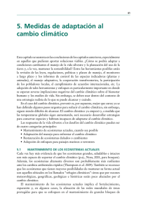 5. Medidas de adaptación al cambio climático