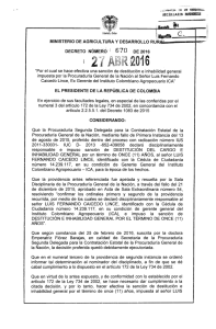decreto 670 del 27 de abril de 2016
