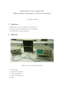 Aplicaciones de los circuitos RC: Diferenciadores, integradores y