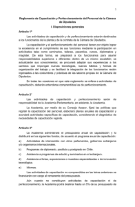 Reglamento de Capacitación y Perfeccionamiento del Personal de