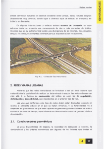 Redes viarias ambas carreteras salvando el desnivel existente entre