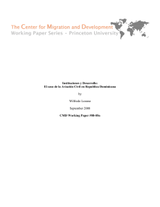Instituciones y Desarrollo: El Caso de la Aviacion Civil en Republica