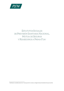 ESTATUTOS SOCIALES DE PREVISIÓN SANITARIA NACIONAL