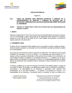 Modificación del Capítulo Sexto del Título II de la Circular Única