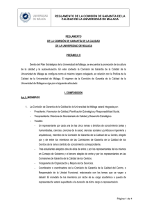 REGLAMENTO DE LA COMISIÓN DE GARANTÍA DE LA CALIDAD