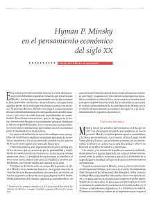 Hyman P. Minsky en el pensamiento económico del siglo XX