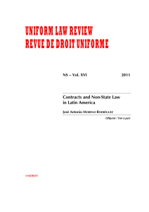 Contracts and Non-State Law in Latin America, 16 Uniform Law