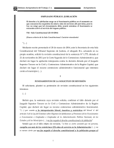 EMPLEADO PÚBLICO. JUBILACIÓN “(…) Mediante - Juris-Line