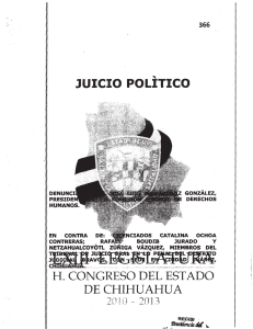 juicio político - H. Congreso del Estado de Chihuahua