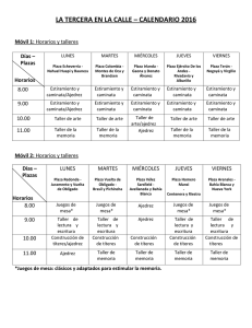 LA TERCERA EN LA CALLE – CALENDARIO 2016