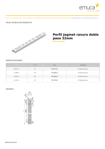 Perfil Jagmet ranura doble paso 32mm | Estructuras para vestidor