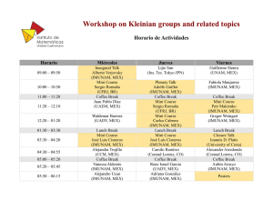 Workshop on Kleinian groups and related topics