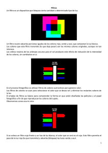 Filtors de color y polarizado