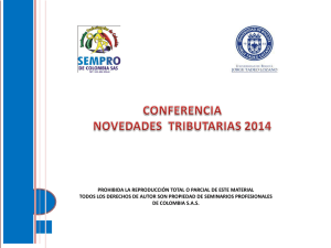 Novedades Tributarias 2014