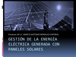 Gestión de la energía eléctrica generada con paneles solares