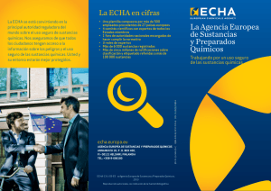 La Agencia Europea de Sustancias y Preparados - ECHA