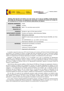 Real Decreto 217/2015, de 27 de marzo, por el que se modifica el