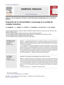 EvaluaciÃ³n de la contractilidad y la poscarga en la unidad de