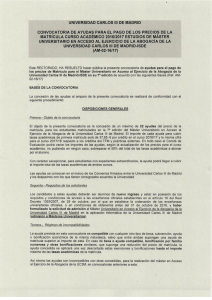 Page 1 UNIVERSIDAD CARLOS DE MADRID CONVOCATORIA DE