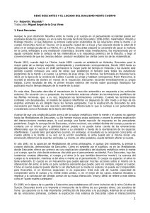 Descartes y el Dualismo Mente-Cuerpo: Legado Filos&oacute;fico