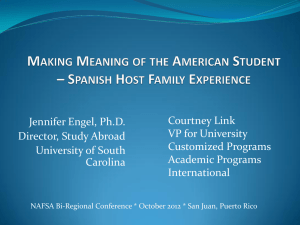 Making Meaning of the American Student – Spanish Host