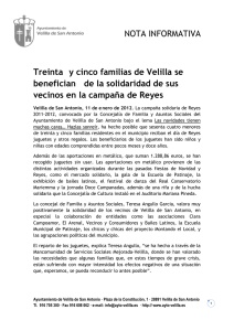 NOTA INFORMATIVA Treinta y cinco familias de Velilla se